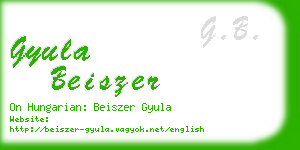 gyula beiszer business card